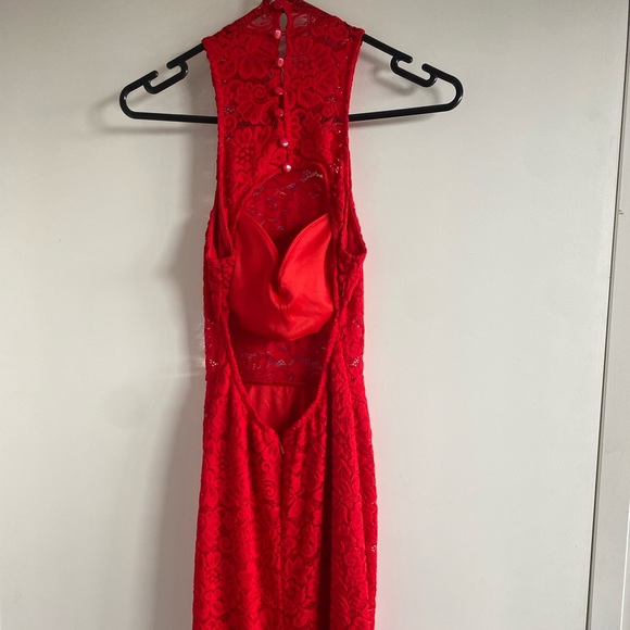 TIGERMIST RED LACE MIDI DRESS / Size XS - Picture 4 of 7